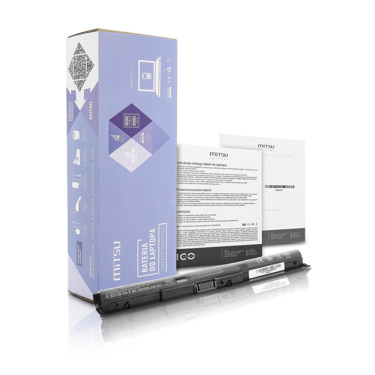 Mitsu Bateria do HP Pavilion 14-ab 15-ab 2200 mAh 33 Wh 14.4 14.8 Volt BC/HP-15AB