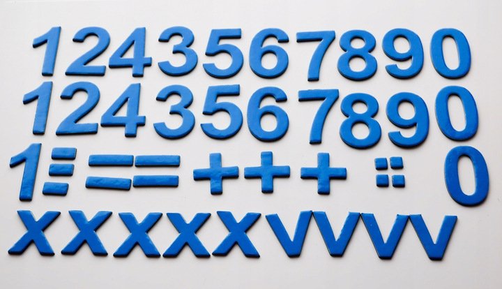 Cyferki magnetyczne - KOLOR NIEBIESKI- 41 elementów