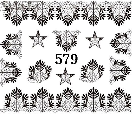 Naklejki wodne na paznokcie - nr 579