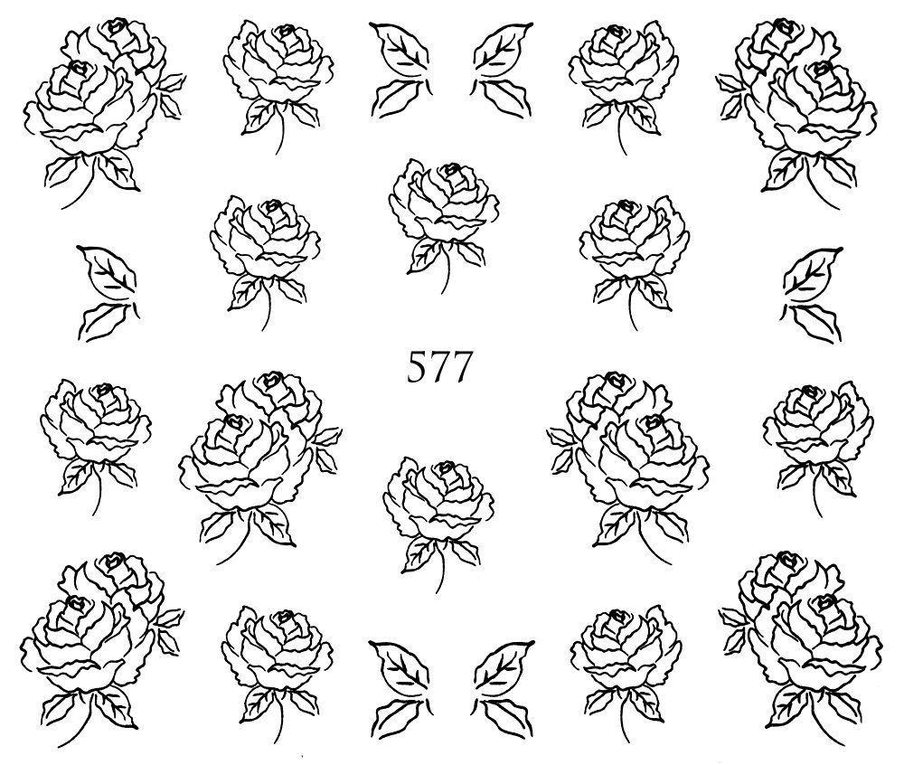 Naklejki wodne na paznokcie - nr 577