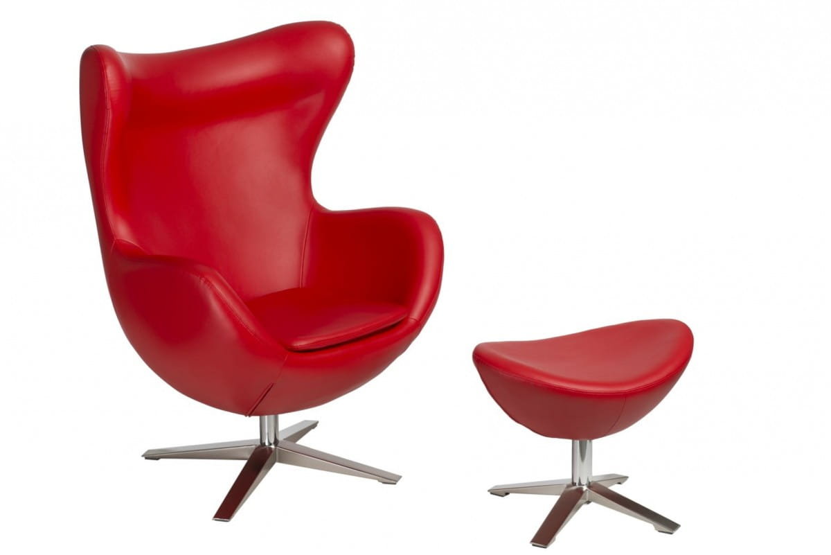D2.Design Fotel Jajo szeroki z podn. sk. eko 513 czerwony 82819