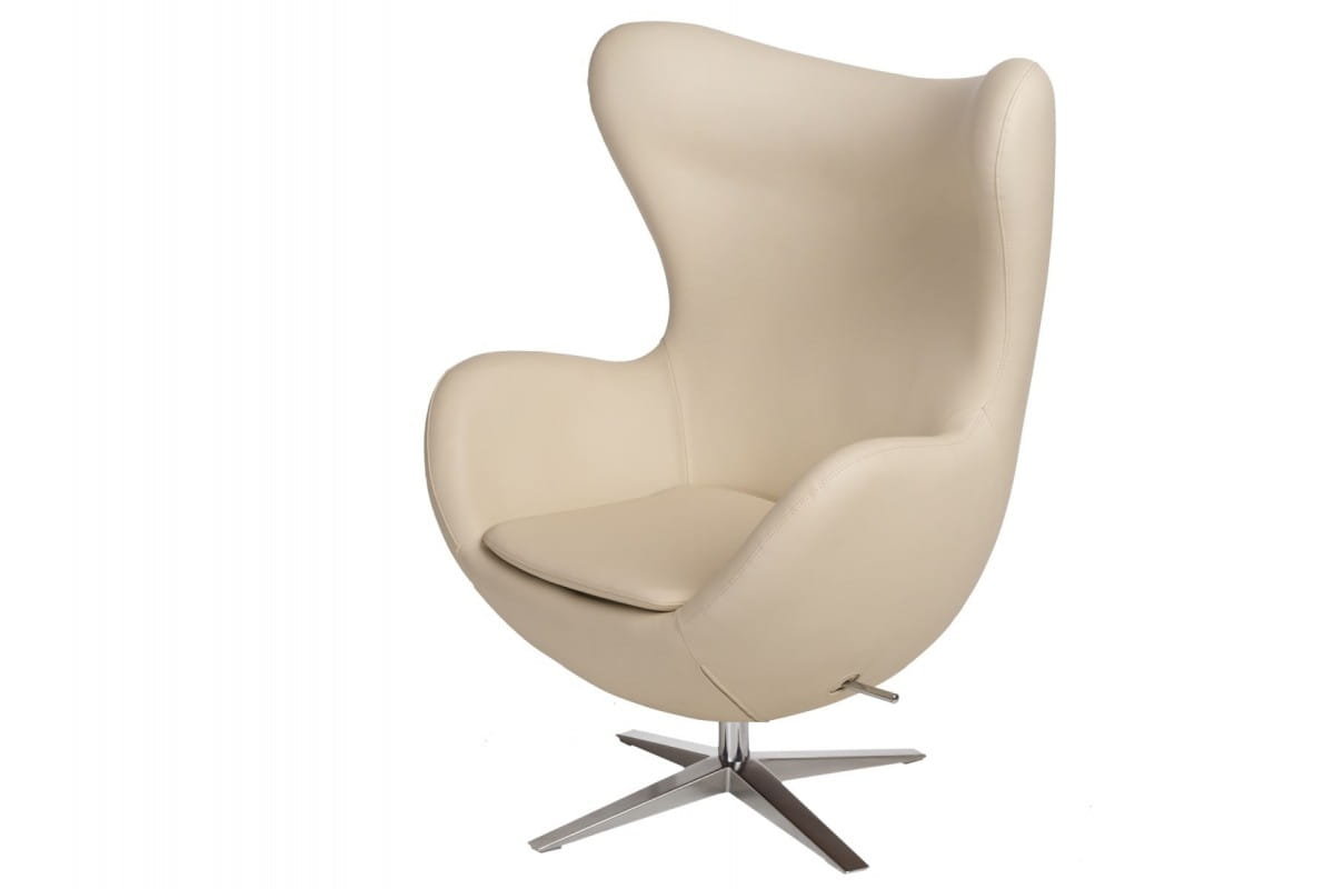 D2.Design Fotel Jajo szeroki skóra ekologiczna 532 beżowy 82390