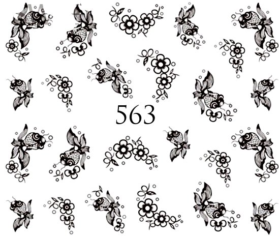 Naklejki wodne na paznokcie - nr 563