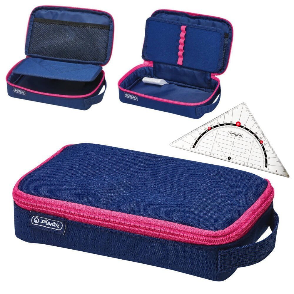Herlitz Piórnik kosmetyczka 2 Go niebiesko-różowa -