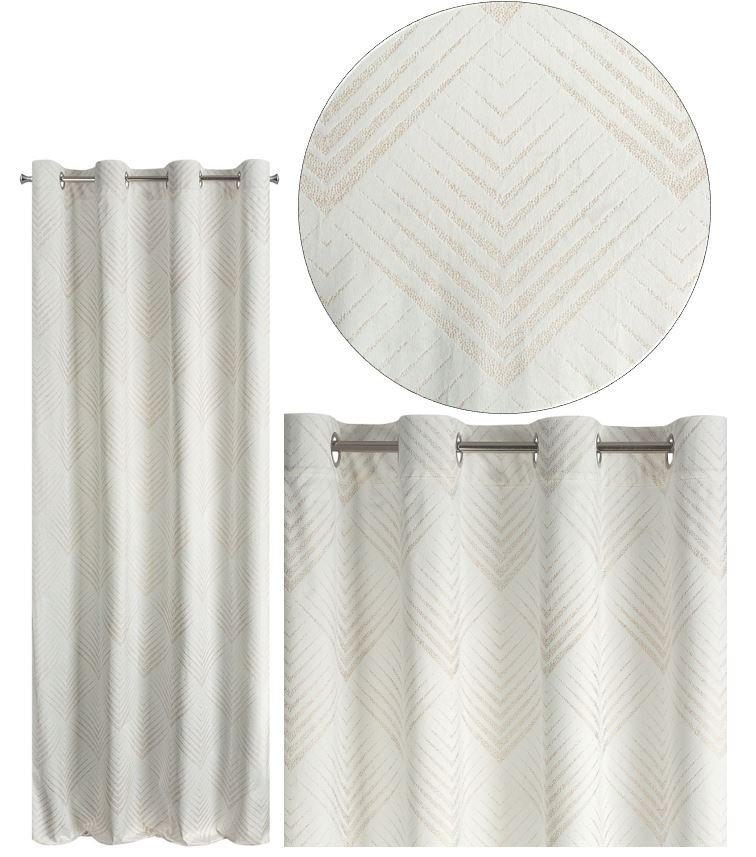 Euro Firany Zasłona Gotowa Dekor 140 x 250 Przelotka Blanca2 1224766