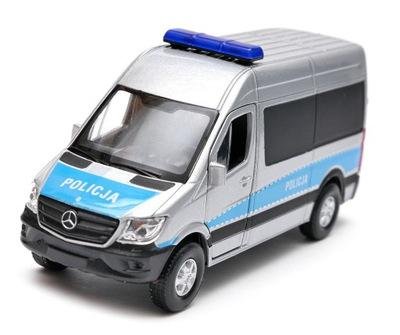 Dromader AUTO POLICJA MET 15X7X7 MERCED SPRINT VAN WB 43053-uniw