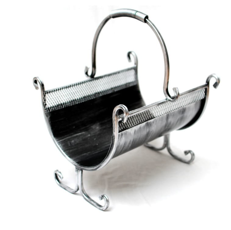 Kosz na drewno 10-1125 srebrny