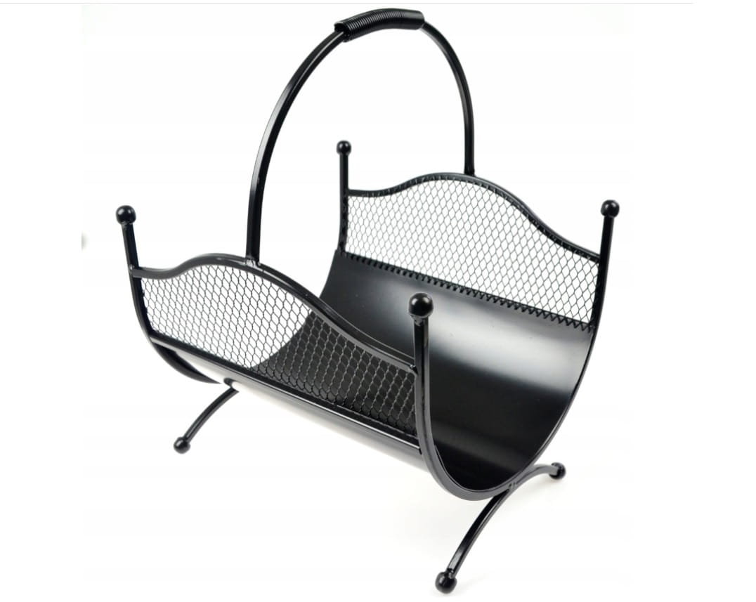 Kosz na drewno 121 czarny