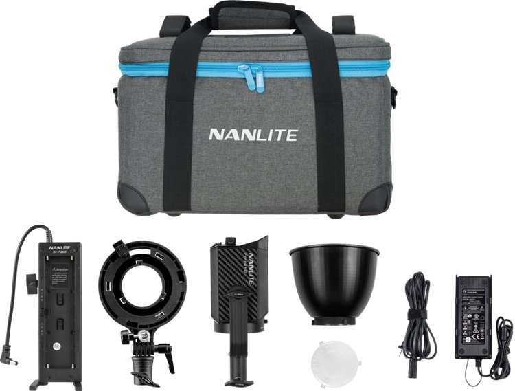 Lampa LED Nanlite Forza 60 + adapter Bowens i uchwyt baterii BH-FZ60