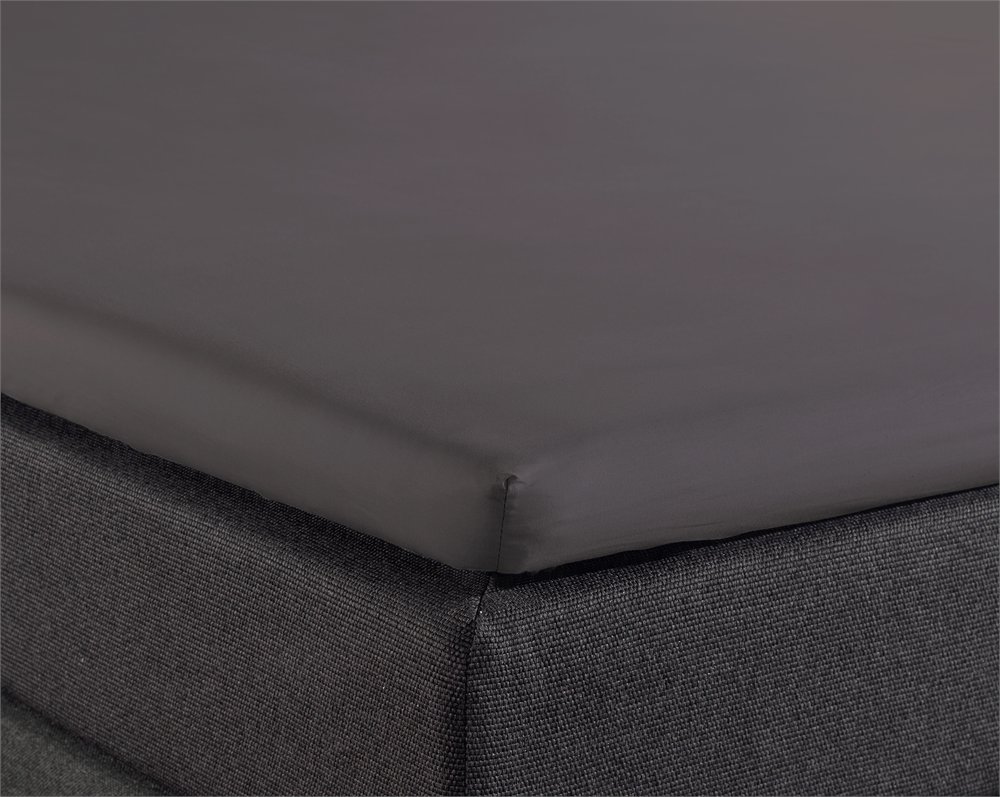 Prześcieradło na gumce, dzielone - bawełna k. antracyt 140 x 200