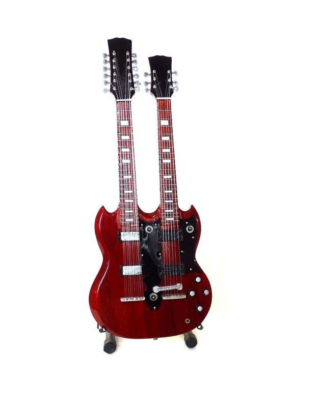 Mini gitara Led Zeppelin z drewna mahoniowego