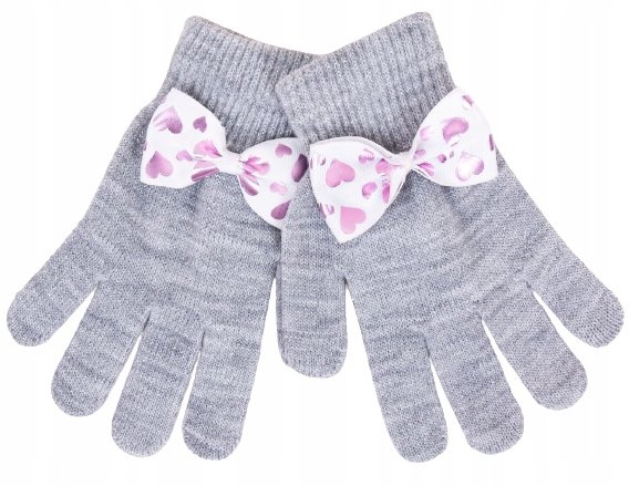 ZIMOWE RĘKAWICZKI DZIEWCZĘCE 16cm 5-7 lat