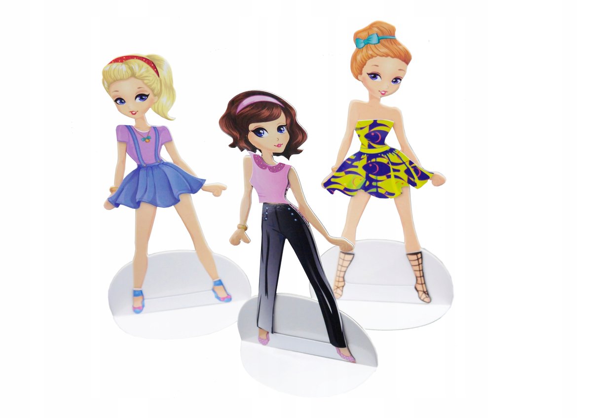 Magnetyczna Lalka ubieranka magnes układanka 3szt