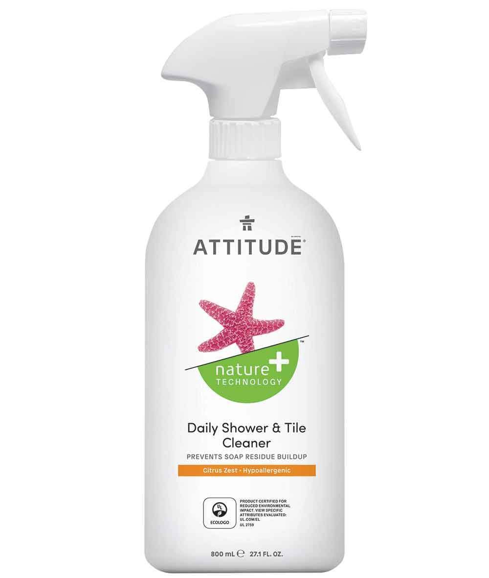 Attitude Attitude, Płyn do czyszczenia prysznica, Skórka Cytrynowa, 800 ml
