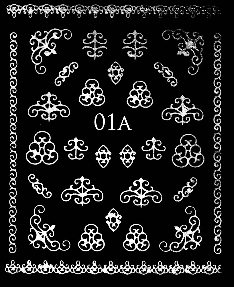 Naklejki wodne na paznokcie - nr 01A