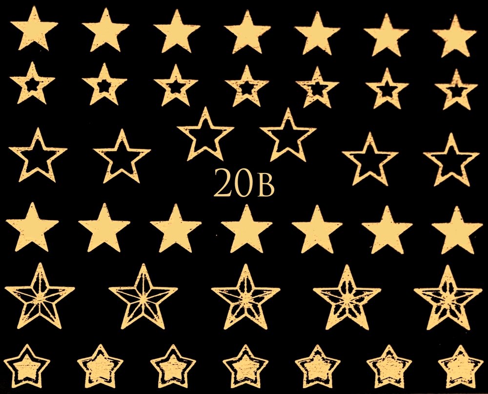 Metaliczne naklejki wodne na paznokcie - nr 20B