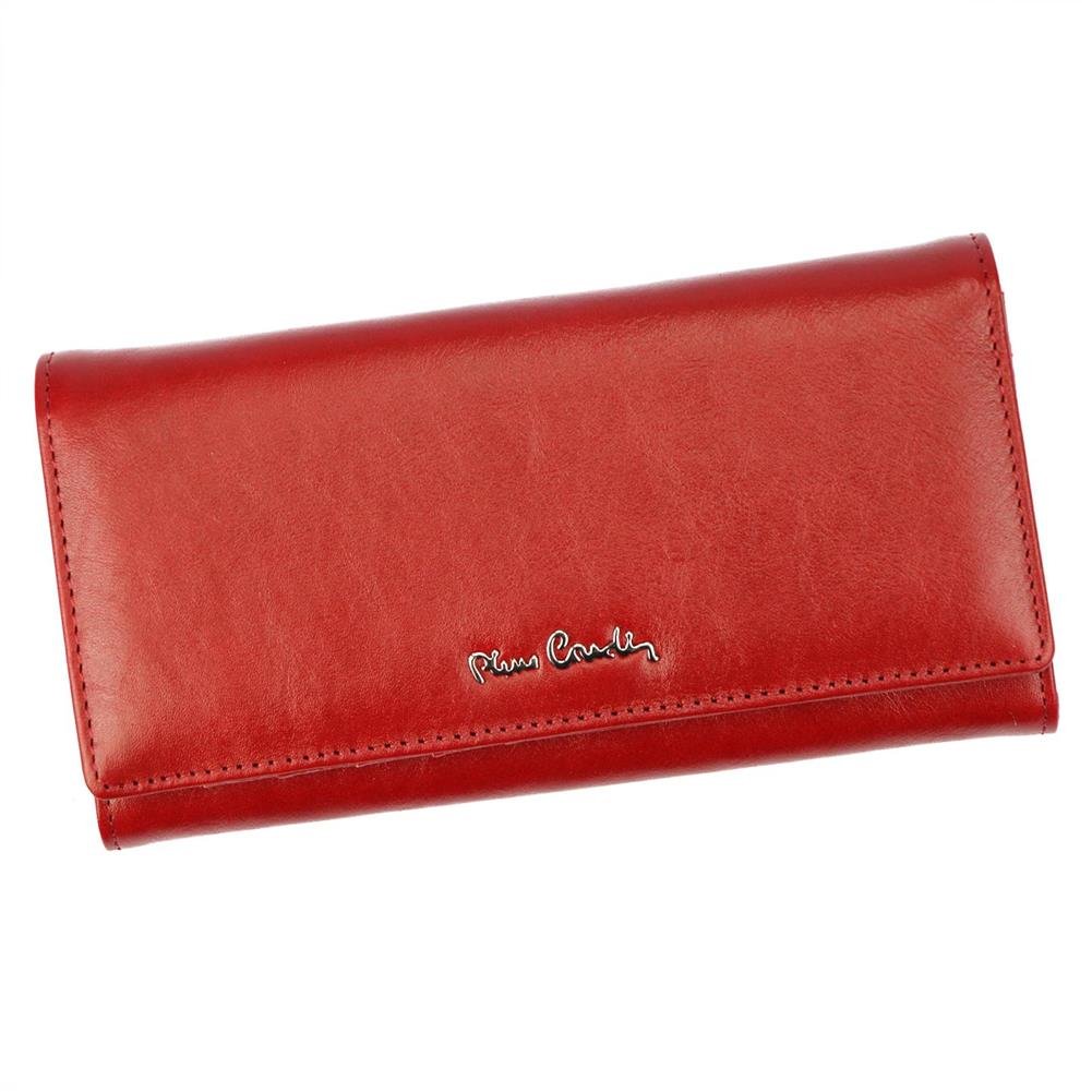 Pierre Cardin Duży Portfel Damski 06 ITALY 100 Czerwony