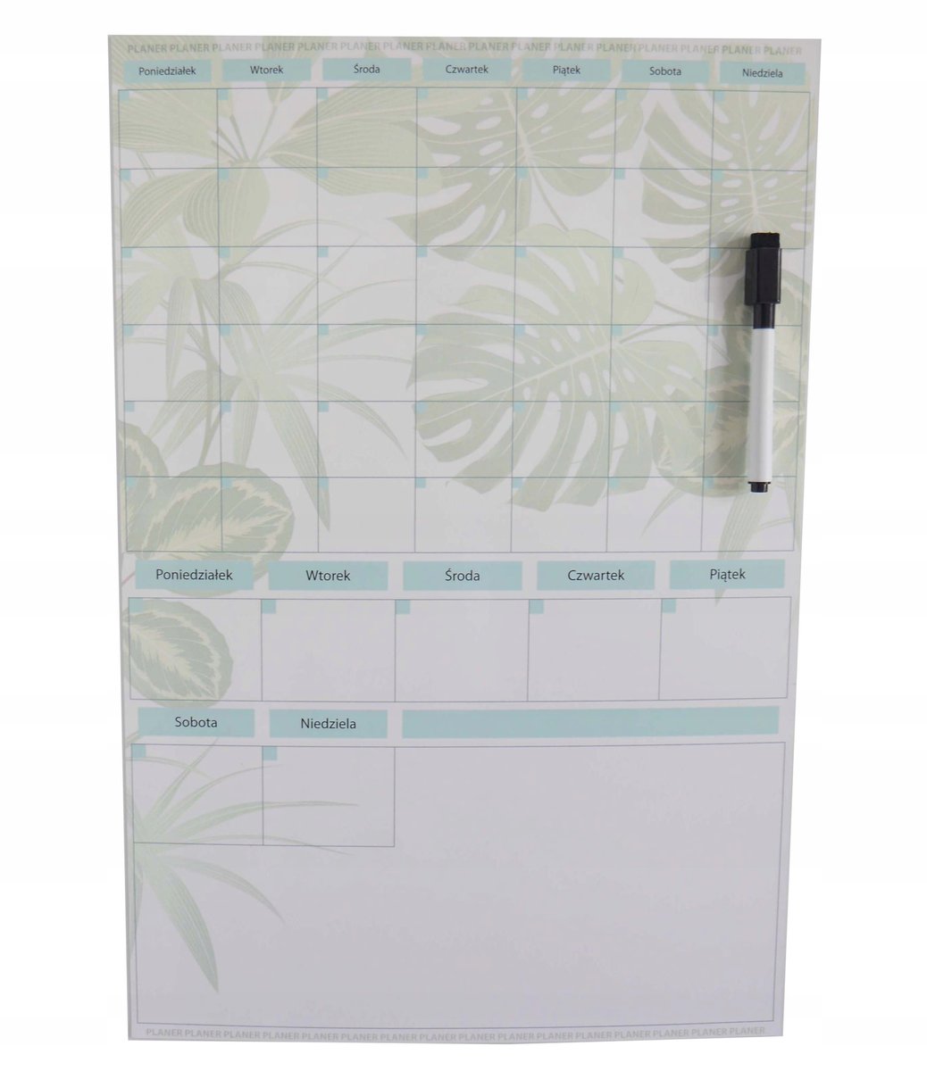 MAGNETYCZNY PLANER SUCHOŚCIERALNY - monstera