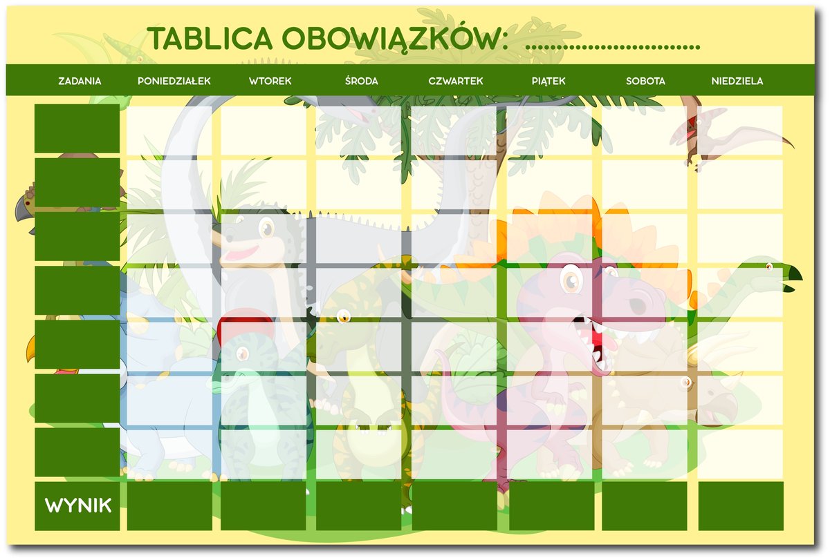 TABLICA MOTYWACYJNA - Dinozaury