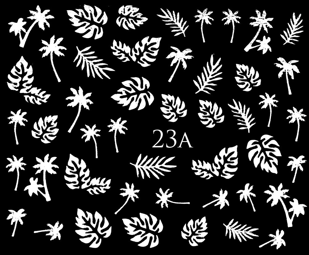 Metaliczne naklejki wodne na paznokcie - nr 23A