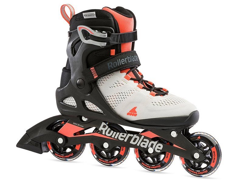 Rollerblade MACROBLADE 80 W łyżworolki damskie, żółto-szare/koralowe, 260 8050459823141