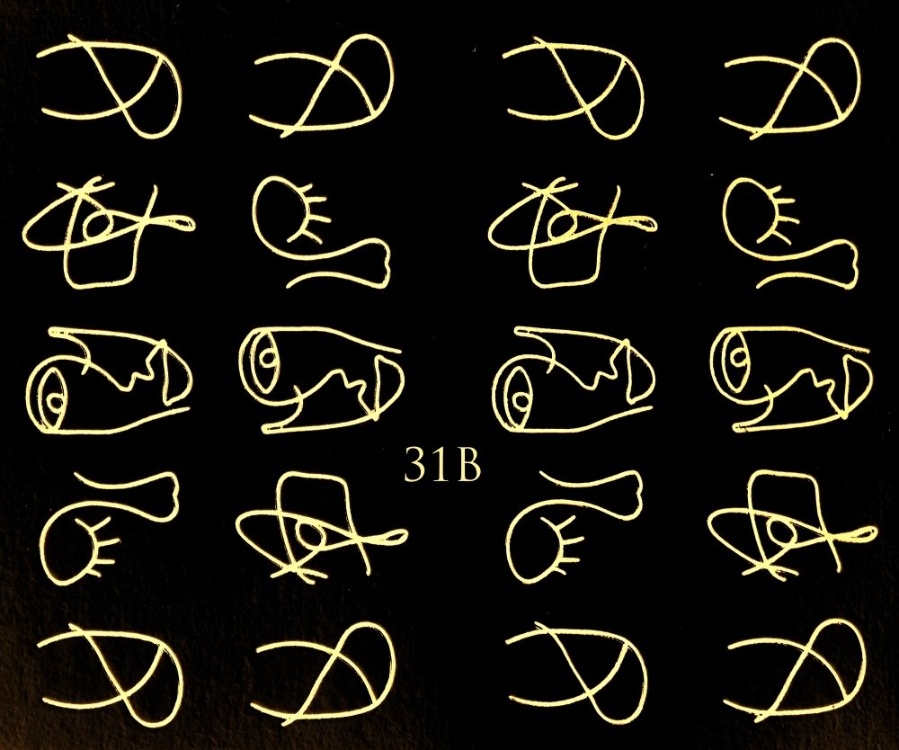 Metaliczne naklejki wodne na paznokcie - nr 31B