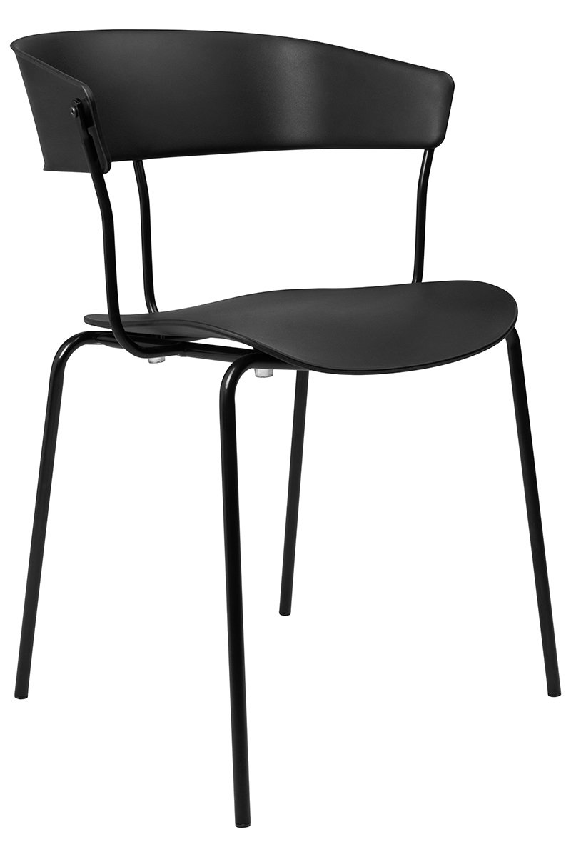 King Home Krzesło czarne z tworzywa JETT polipropylen, metal PC-161