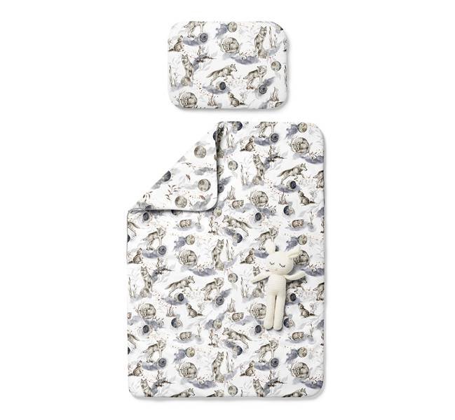 Baby Steps Pościel dwustronna z wypustką 75/100 Wolf Moonlight