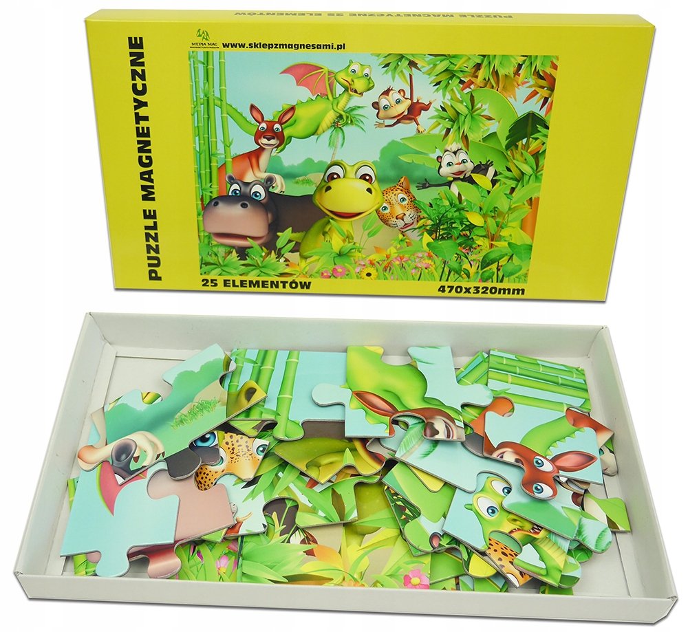 Puzzle magnetyczne - ZWIERZĘTA W ZOO - 25 elementów