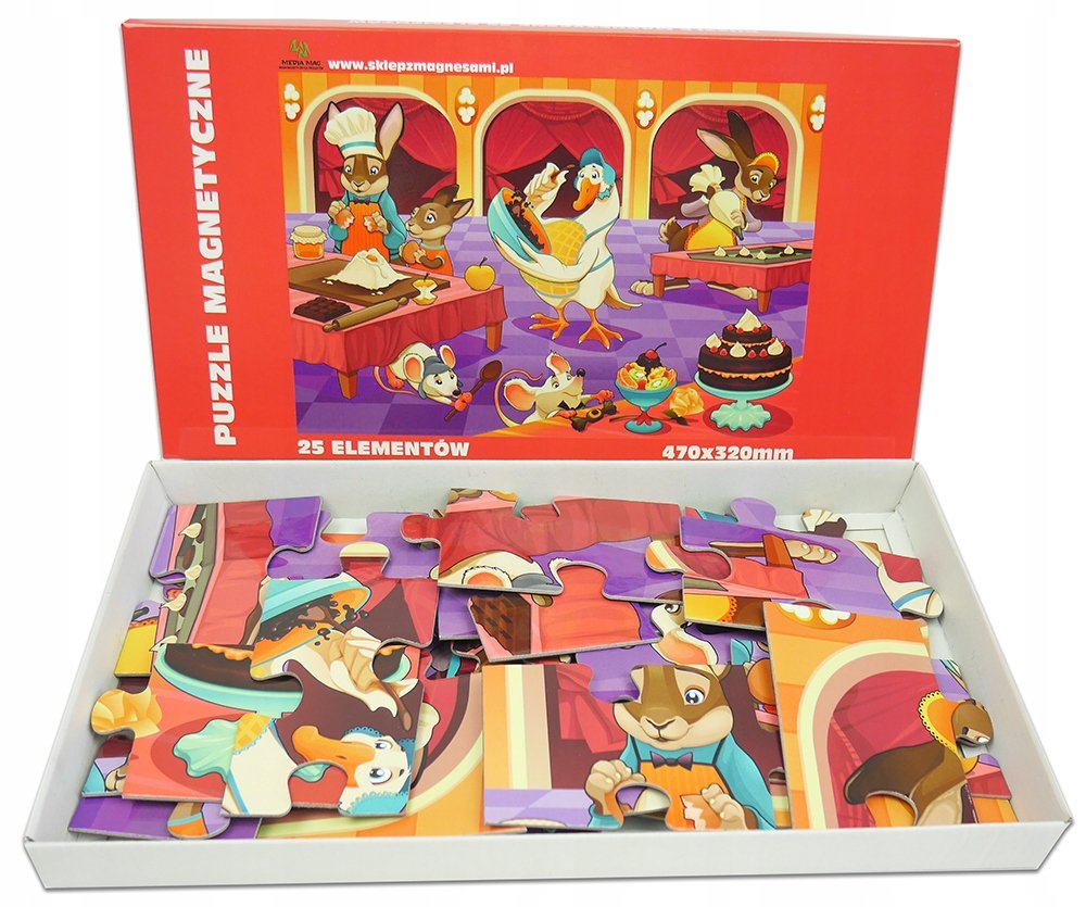 Puzzle magnetyczneMAGNES Zwierzęta W Kuchni Puzzle