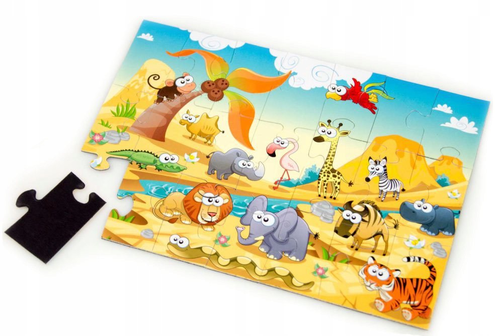 Puzzle magnetyczne - SAFARI - 21 elementów