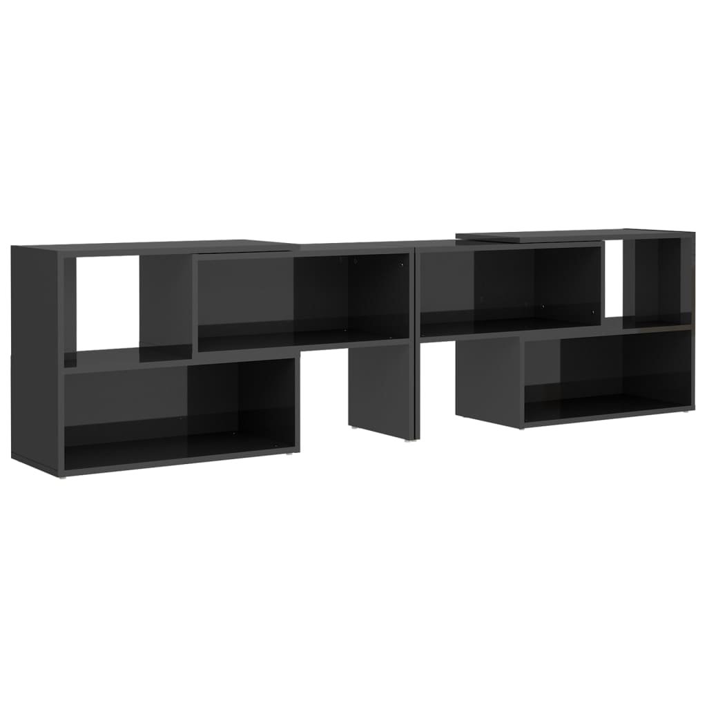 vidaXL Szafka pod TV, szara, wysoki połysk, 149x30x52 cm