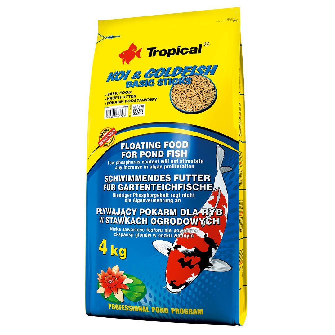 Tropical Koi & GoldFish Basic Sticks pokarm w pałeczkach dla ryb stawowych 21l/1,5kg