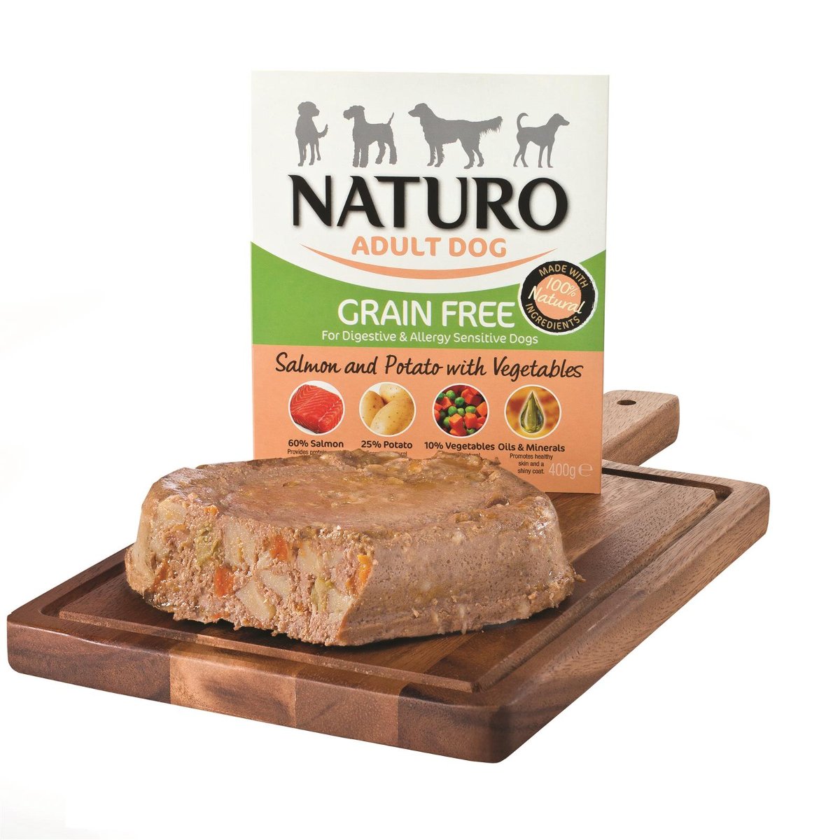 Naturo Grain Free Łosoś, ziemniaki i warzywa 400g 12283