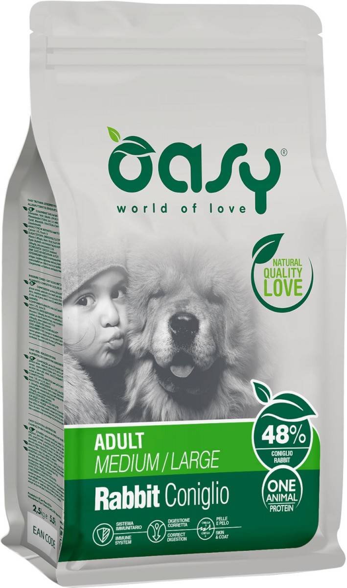 OASY ONE ANIMAL PROTEIN ADULT M/L KRÓLIK 12 KG