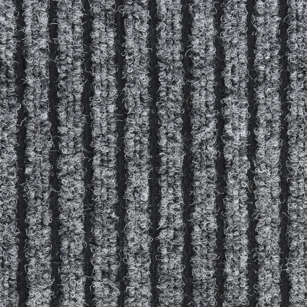 vidaXL Wycieraczka, prążkowana, szara, 40x60 cm