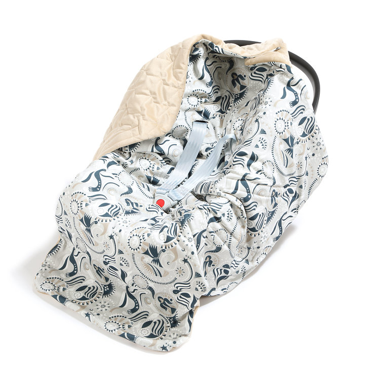 La Millou Organic Jersey Collection Kocyk do fotelika samochodowego Dune Velvet Sand 9275460