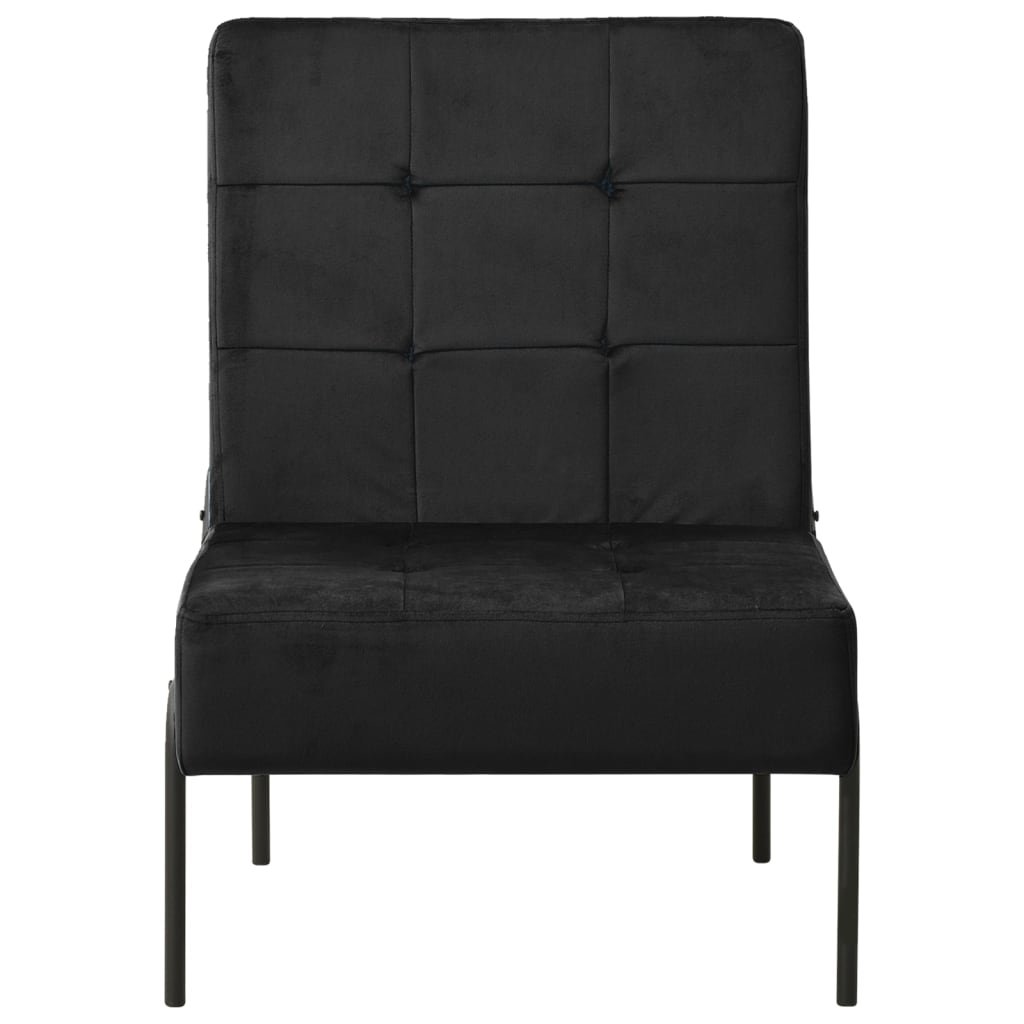 shumee shumee Fotel 65x79x87 cm czarny obity aksamitem
