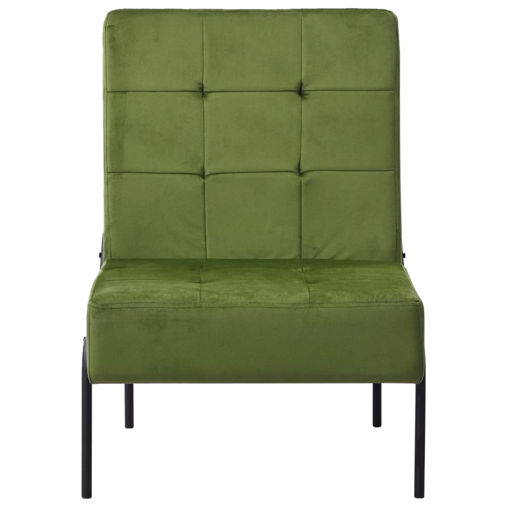 vidaXL Fotel, 65x79x87 cm, jasnozielony, obity aksamitem