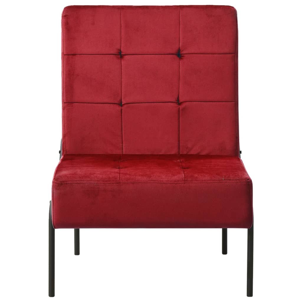 vidaXL Fotel, 65x79x87 cm, kolor czerwonego wina, obity aksamitem