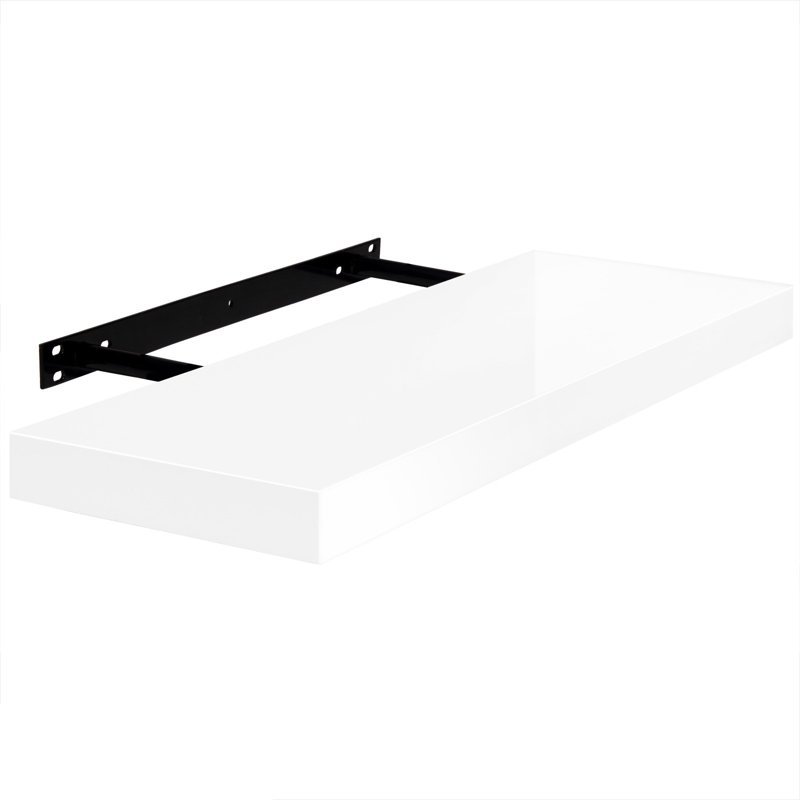ART wideShop PÓŁKA ŚCIENNA WISZĄCA DESKA SALON BIAŁY 70cm 52