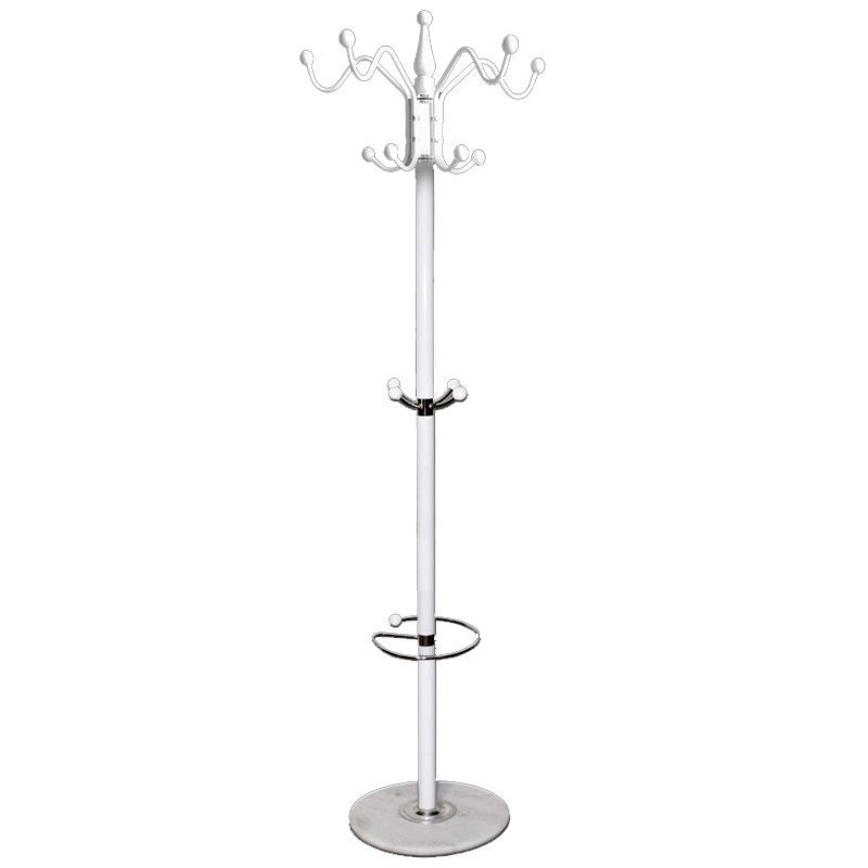 Biały Podlogowy Wieszak Obrotowy Na Ubrania Marmur