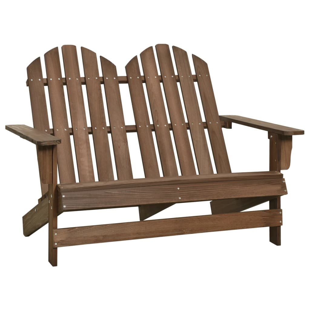 vidaXL Lumarko 2-osobowe krzesło ogrodowe Adirondack, jodłowe, brązowe 315901