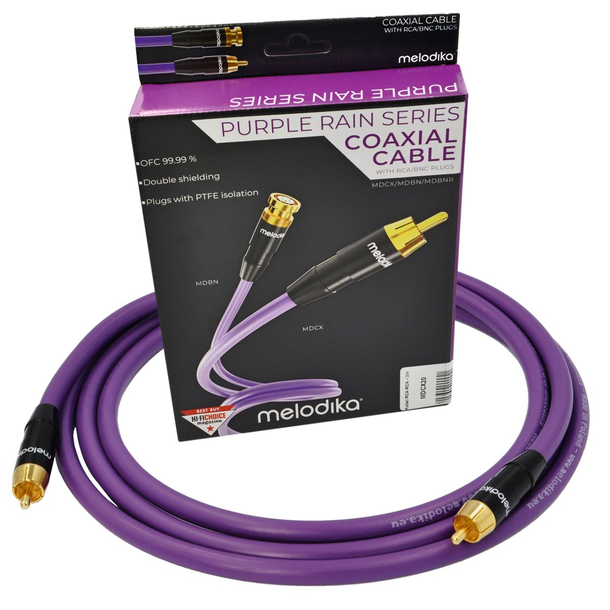 Kabel Coaxial 1 RCA - 1 RCA Melodika MDCX25 - 2.5m 2,5m ✦ SALON ✦ ZAPYTAJ O RABAT ✦ RATY 30x0%