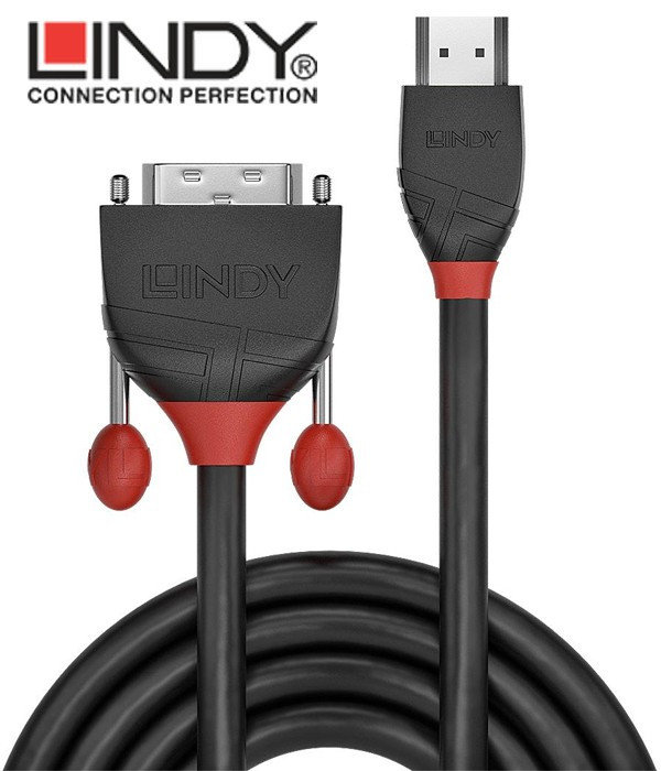 Lindy Black Line 36270 - Kabel HDMI - DVI-D Single Link 0,5m 36270