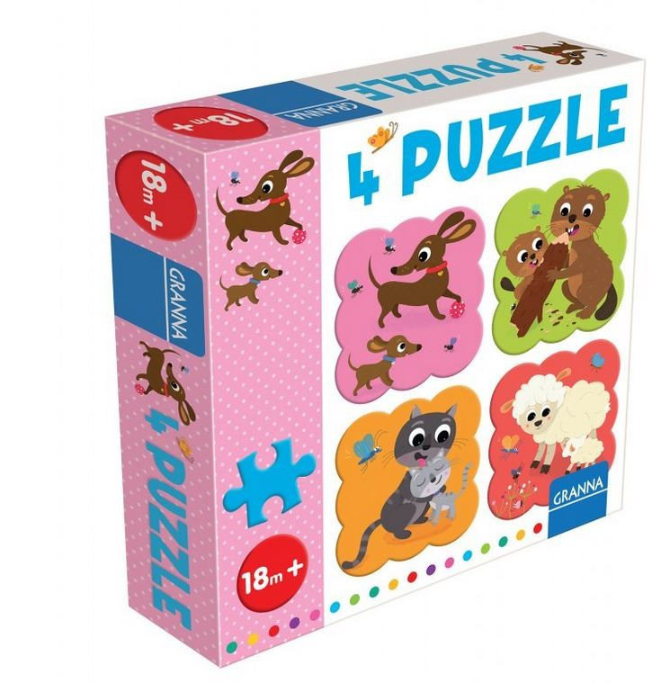 Granna Puzzle z Jamnikiem 4 puzle 4 elementy 5_799633
