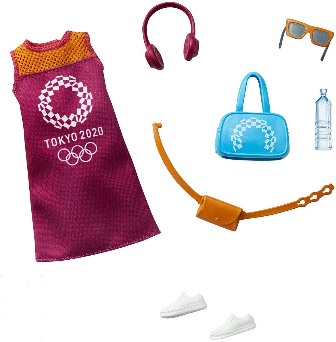 Barbie Olimpijka Tokyo 2020: zestaw ubranek i akcesoriów