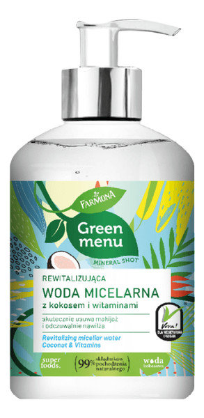 Farmona Green Menu rewitalizująca woda micelarna z kokosem i witaminami 270 ml 1147452