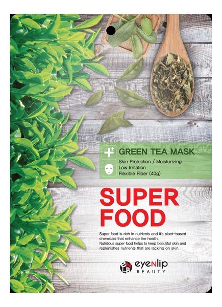 EURUS POZOSTALE EYENLIP Beauty Green Tea Mask Superfood Maseczka do twarzy zielona herbata na płacie 1 szt