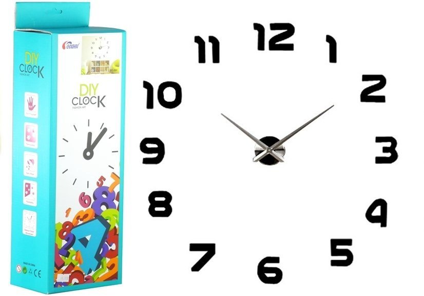 Lean Toys Duży nowoczesny zegar na ścianę, NO. 897
